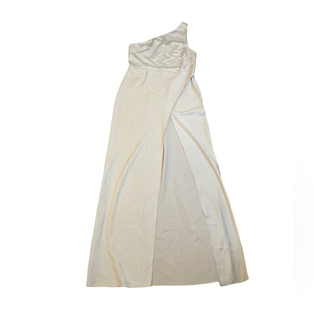 BHLDN Sz 16 Satin Maxi Sand Dress High side slit